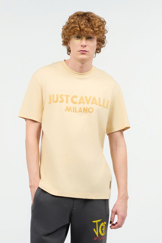 JC T-Shirt Mit Beflocktem Logo JC T-Shirt Mit Beflocktem Logo Hellbraun UFT058-UF078