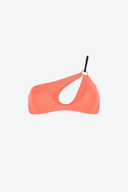 RC Cut-Out One-Shoulder Bikini Top Orange QKW00C-LL002