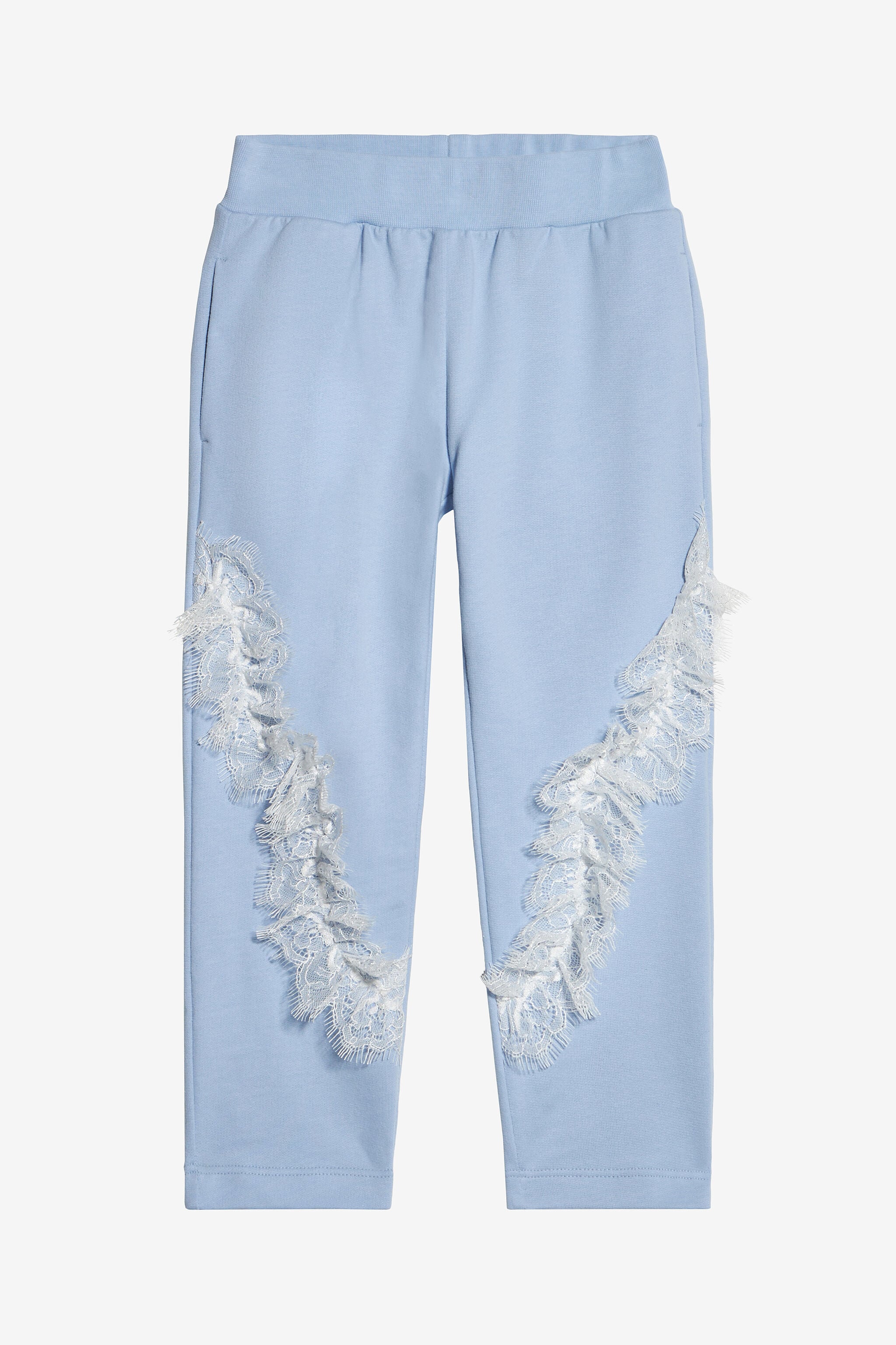 JU Sports Pants With Floral Lace JU Sports Pants With Floral Lace LIGHT BLUE UJT23K-CF050