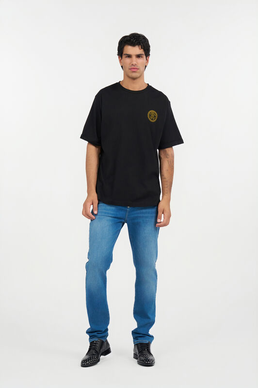 RC Black T-Shirt with RC Monogram BLACK QOT62B-JD060