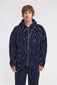 RC Zebra print Sweatshirt Dark blue TRT69F-CF050