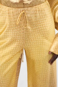 RC Wide-Leg Silk Pants with Beige and Sand Serpentine Print BEIGE/SAND WWT201-RYS31