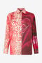 RC Chemise À Imprimé Jaguar Skin Et Roses Rouge UKT704-4QN48