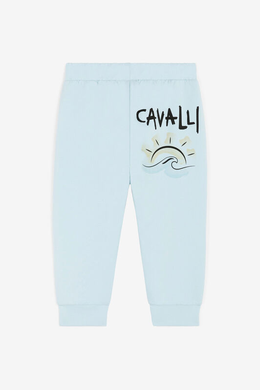 JU Fish And Logo-Print Sweatpants BABY BLUE OJT291-ISA2J