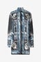 RC Robe Courte En Soie À Imprimé Marble RC Robe Courte En Soie À Imprimé Marble Bleu foncé UKT160-4QN83