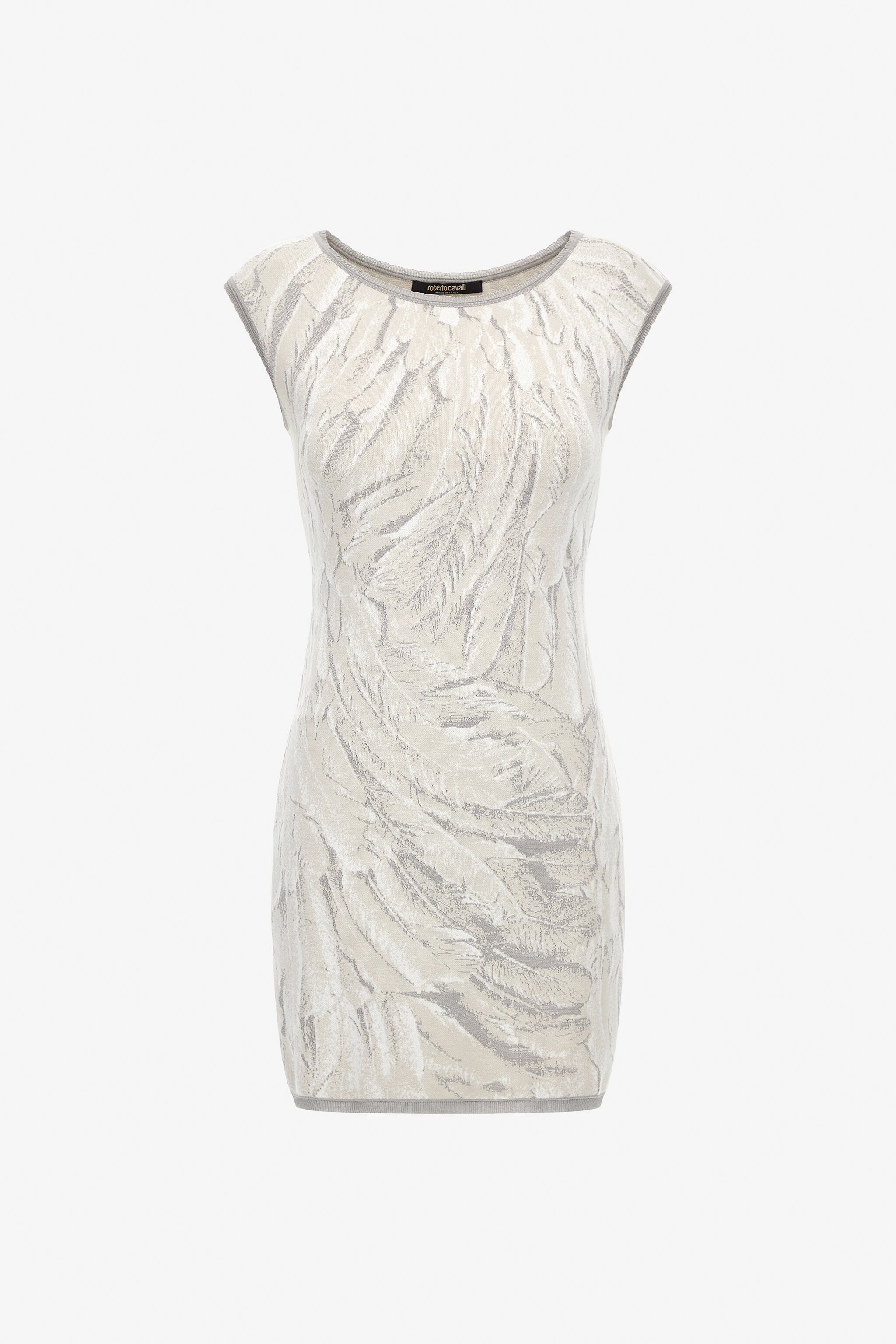 RC Ice Feathers Print Mini Dress RC Ice Feathers Print Mini Dress White SWM103-MI150