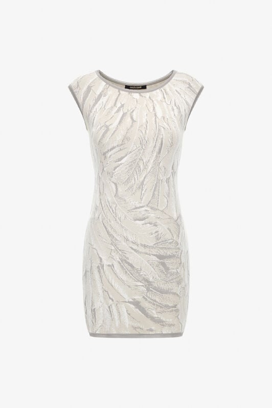 RC Ice Feathers Print Mini Dress RC Ice Feathers Print Mini Dress White SWM103-MI150