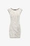 RC Ice Feathers Print Mini Dress RC Ice Feathers Print Mini Dress White SWM103-MI150