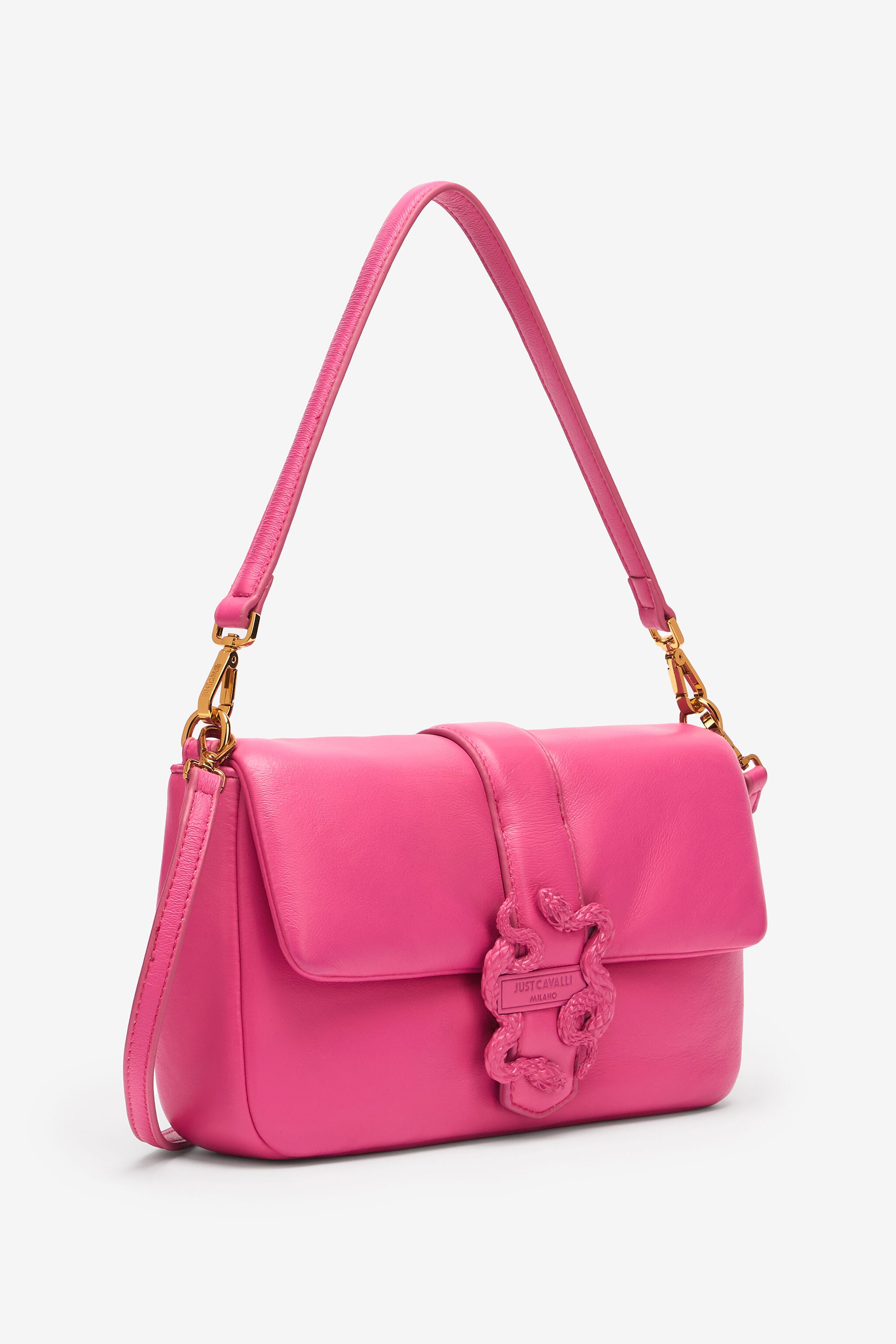 JC Rectangular Bag With Mirror Snake JC Rectangular Bag With Mirror Snake Fuchsia UFB051-UF420