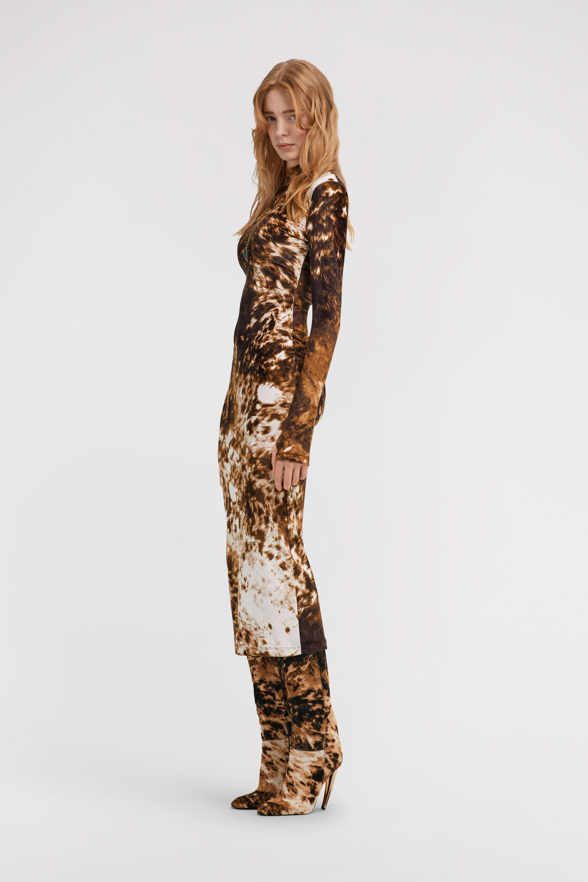 RC Appaloosa Print Dress RC Appaloosa Print Dress Brown TKT130-6CN08