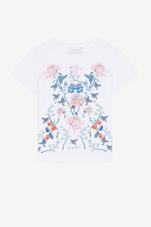 JU Floral-Print Cotton T-Shirt JU Floral-Print Cotton T-Shirt White RJT636-JD001
