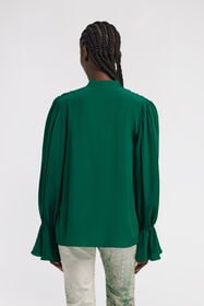 RC Camicia Verde Collo Alto Polsini Svasati Verde TKT709-SY001