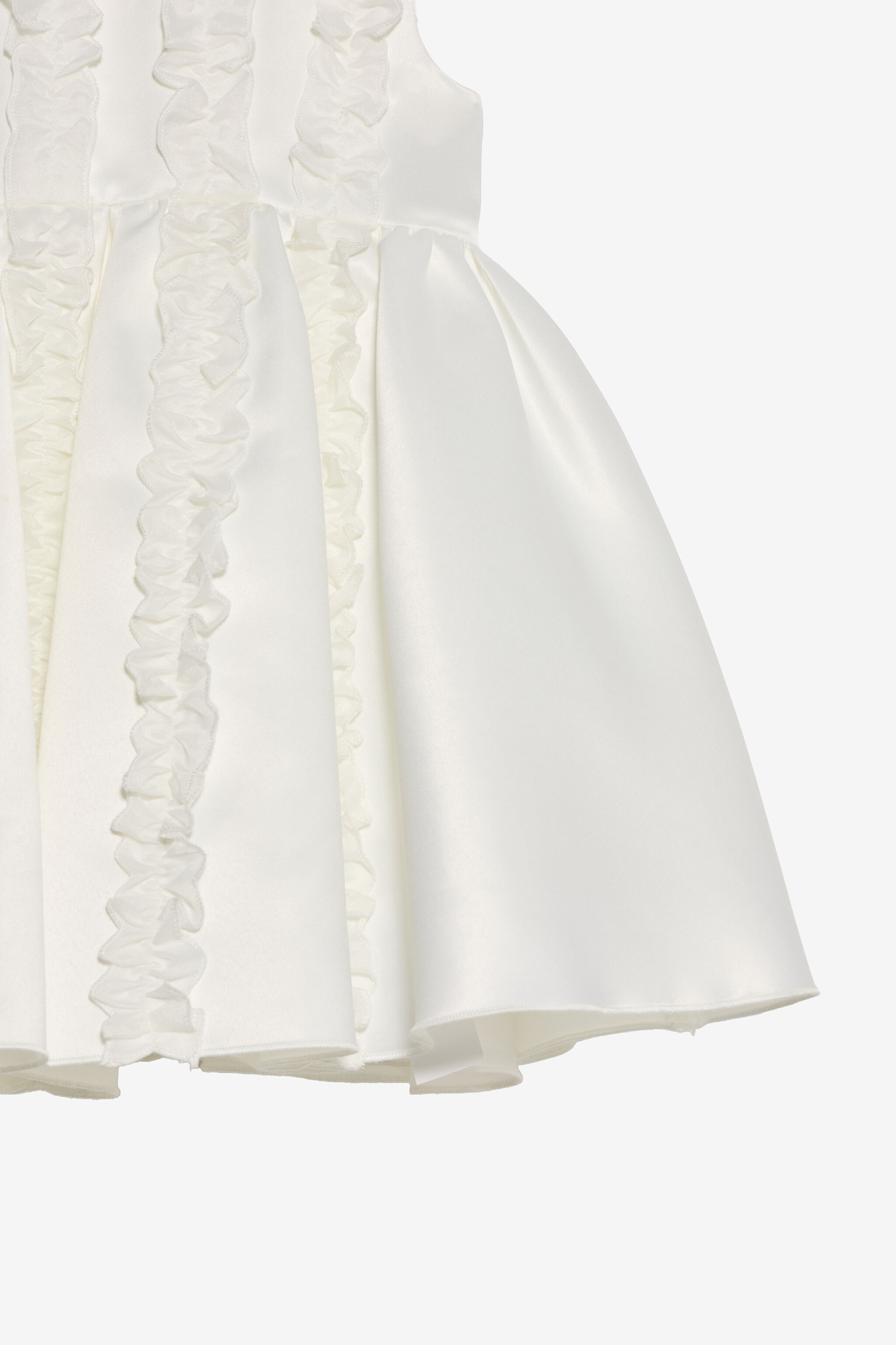 JU Vestido de satén con volantes JU Vestido de satén con volantes IVORY XJT11I-OG016