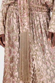 RC Long Dress With All-Over Dappled Pattern ROSA/ORO VQT198-FC005