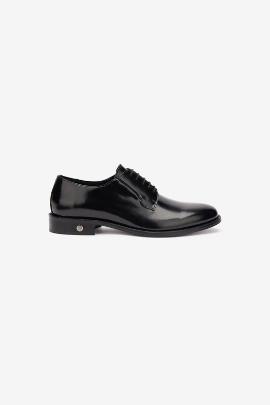 RC Laced Loafers with Glossy Finish Black POS00H-PZ243