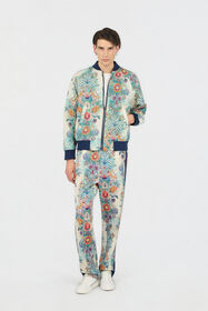 JC Pantaloni Stampa Tropical Garden 217 AZZURRO + 582 AR WFT001-WF002