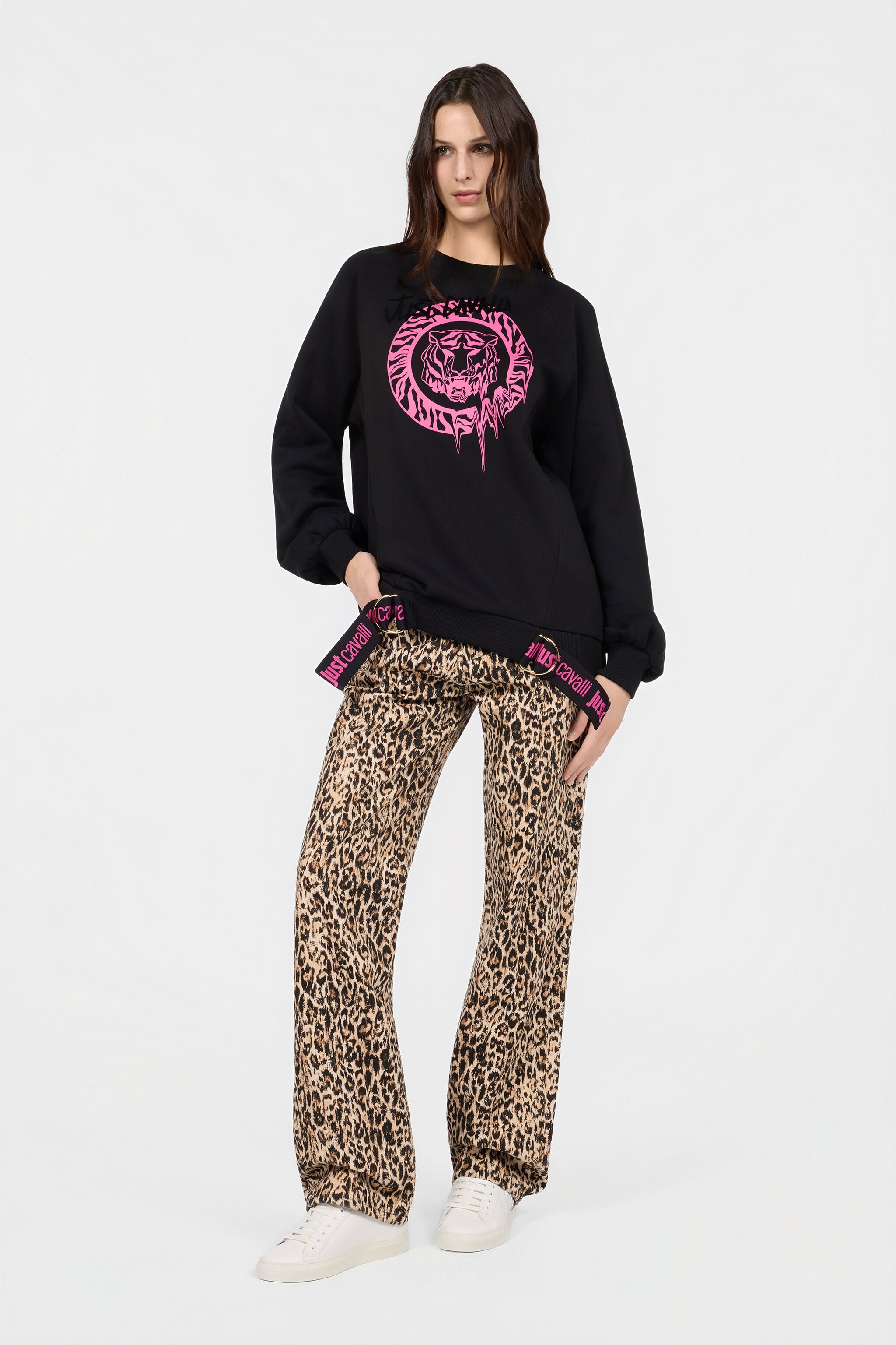 JC Schwarzes Sweatshirt BLACK RKT895-RK401