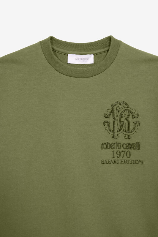 JU Safari Edition Sweatshirt With RC Monogram JU Safari Edition Sweatshirt With RC Monogram Green UJT66G-CF050