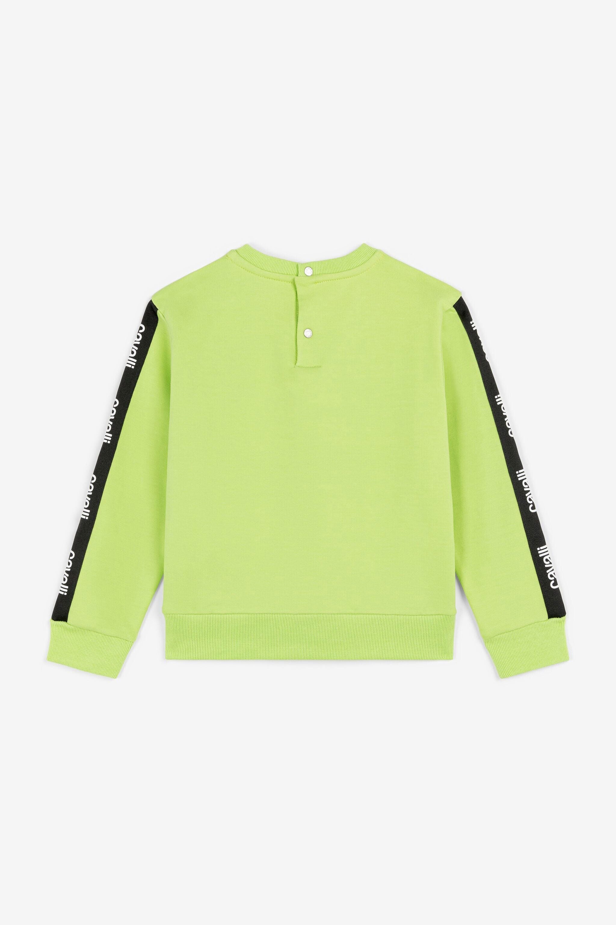 JU Logo-Stripe Sweatshirt VERDE FLUO OJT947-ISA2J
