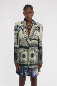 RC Bandana Print Blazer Blue TKT405-FQN05