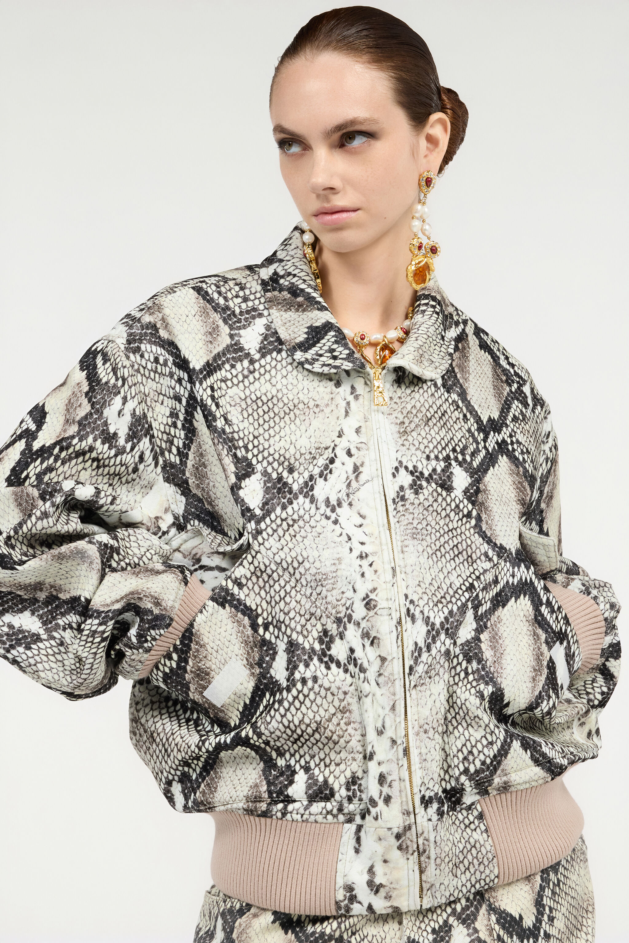 RC Jacke Mit Print Python RC Jacke Mit Print Python Hellbraun VWT410-CIQ75