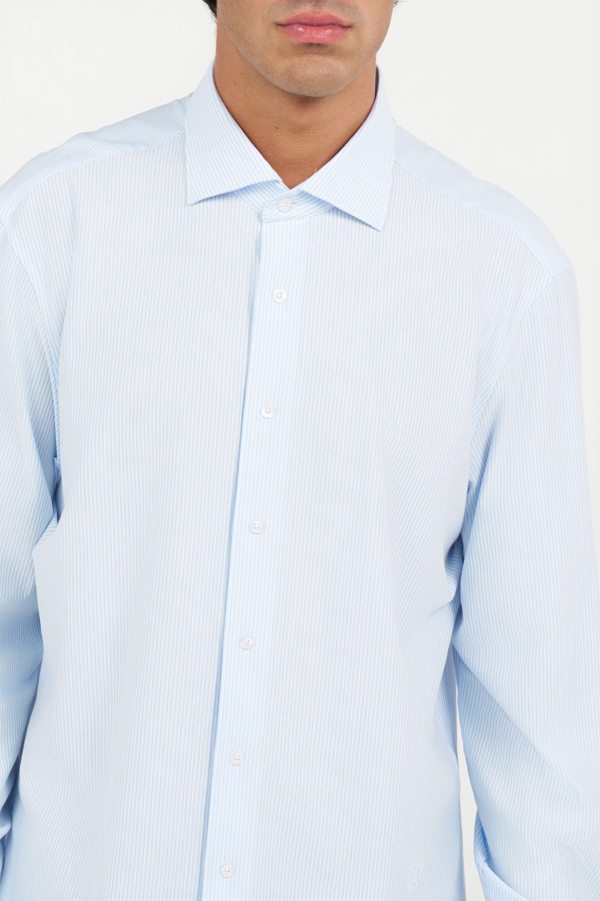 RC Hellblau Gestreiftes Hemd RC Hellblau Gestreiftes Hemd WHITE/LIGHT BLUE QOT70H-CE007