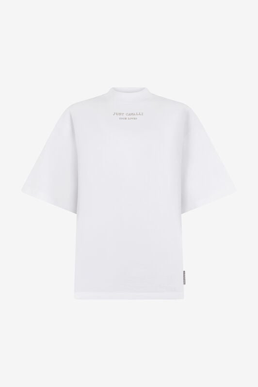 JC T-Shirt mit Frontprint in Weiß JC T-Shirt mit Frontprint in Weiß WHITE/GOLD VFT195-VF318