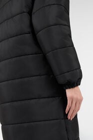 RC Schwarze Lange Pufferjacke Mit Hohem Kragen BLACK TOT40B-FT014