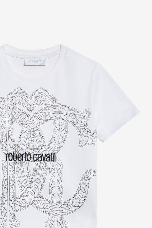 JU Weißes T-Shirt mit Maxi-RC-Monogramm WHITE XJT62Z-JD001