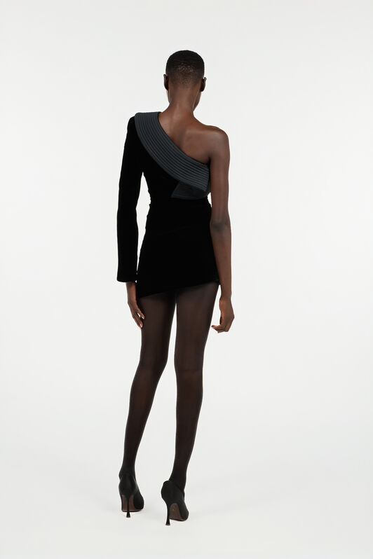 RC Minikleid In Schwarz Aus Samt RC Minikleid In Schwarz Aus Samt Schwarz VWT118-VL075