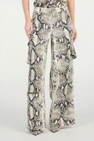 RC Rock Cargo Jeans With Python Print Light Brown VWJ250-DAQ75
