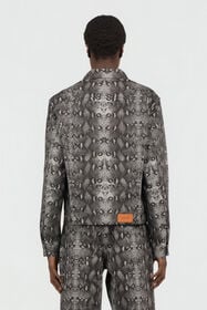 RC Veste En Denim Imprimé Python PYTHON DARK GREY SOJ40B-DL011