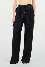 JC Pantaloni Stampa Jaguar Skin Monocromatica Nero UFT087-UF126