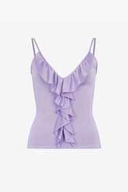 RC Ruffle-detailed vest top Purple QKM602-MG011