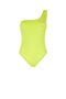 RC RC Monogram-Print One-Shoulder Swimsuit RC RC Monogram-Print One-Shoulder Swimsuit Light green KSW01X-LL002