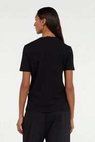 JC Camiseta negra con logo bordado BLACK/GOLD VFT203-VF326