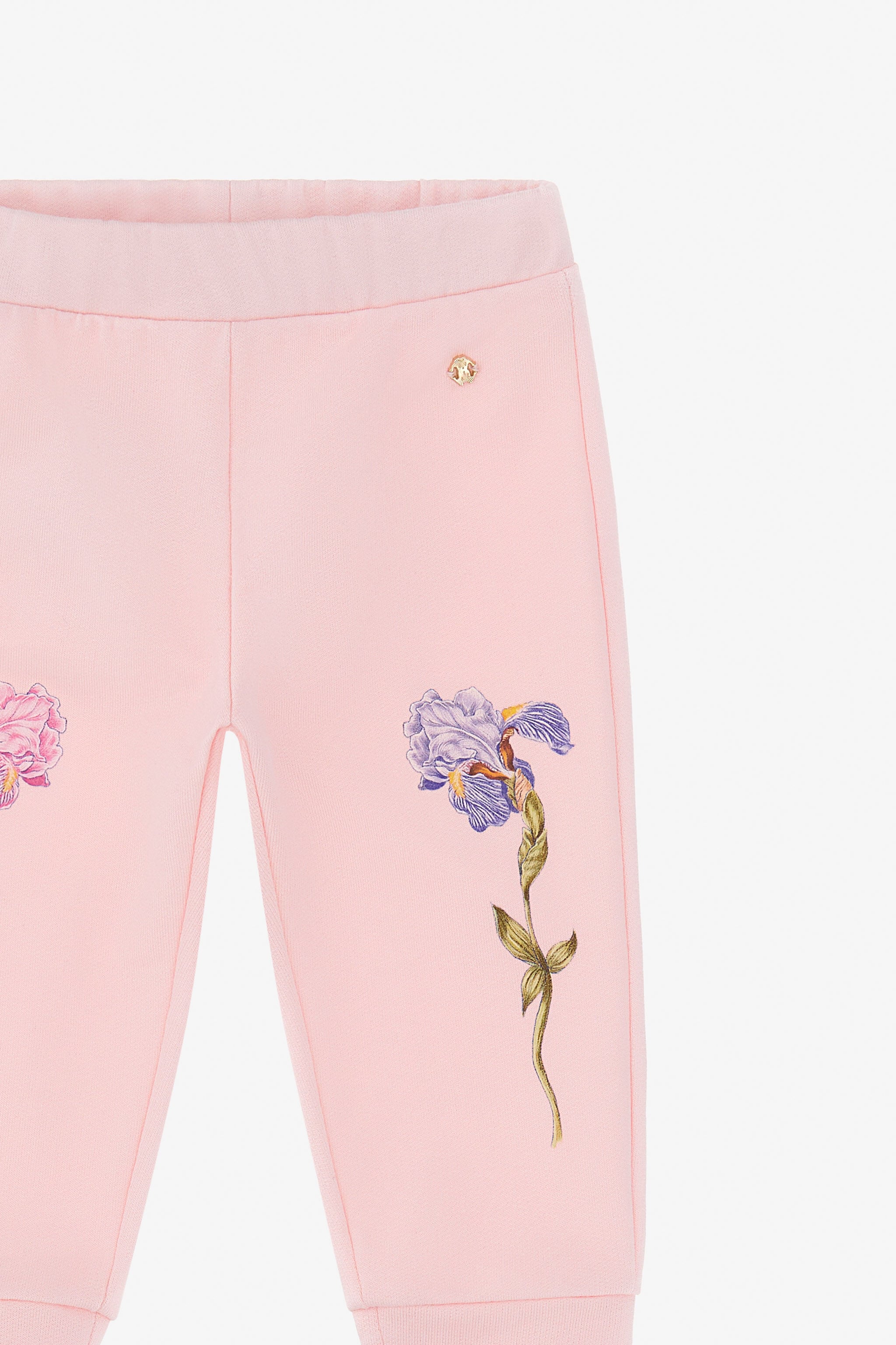 JU Cotton Sweatpants With Flowers JU Cotton Sweatpants With Flowers Pink TJT203-CF050