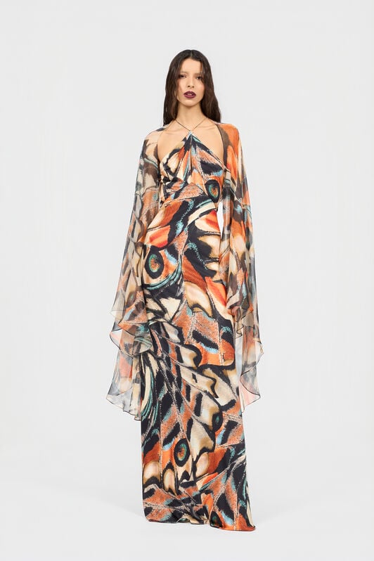 RC Butterfly Print Dress RC Butterfly Print Dress BLACK/MULTICOLOR XQT193-JRT28