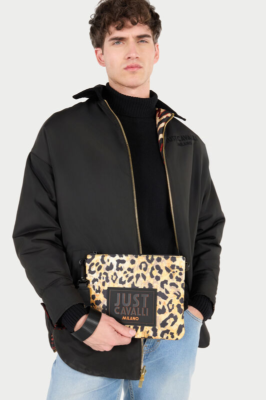 JC Pochette con stampa Leopard e laccio da polso JC Pochette con stampa Leopard e laccio da polso Marron clair SFB010-SF341