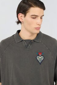 JC Polo Grigia Con Dettaglio Ricamato BLACK WFT065-WF095