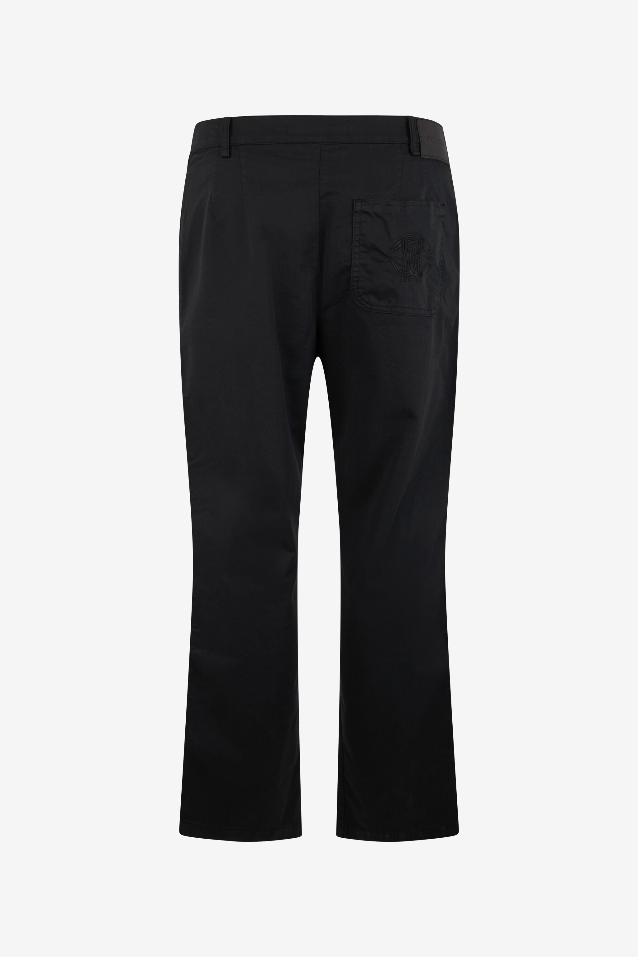 RC Schwarze Hose mit geradem Bein und Falten RC Schwarze Hose mit geradem Bein und Falten BLACK TOT20D-FN015