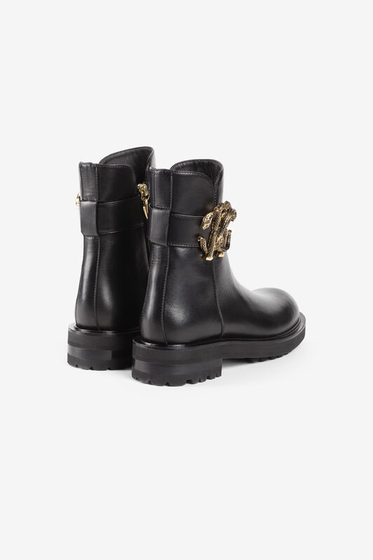 RC Logo-plaque leather boots RC Logo-plaque leather boots Black RKS052-PZA12