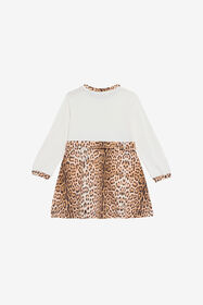 JU Leopard Print Dress MILKY WHITE/NATURAL VJT104-JD001
