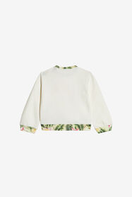 JU Felpa Con Fiori E Monogram RC Ricamati MILKY WHITE UJT663-CF050