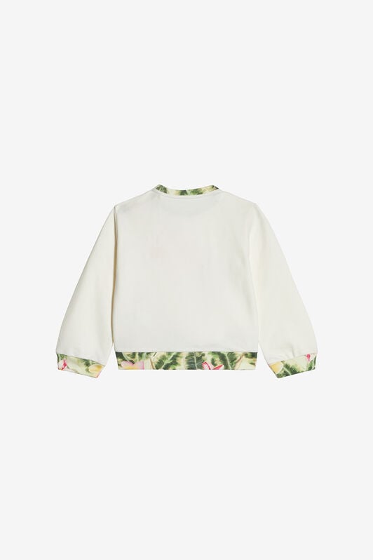 JU Sudadera Con Flores Y Monograma RC Bordados JU Sudadera Con Flores Y Monograma RC Bordados MILKY WHITE UJT663-CF050