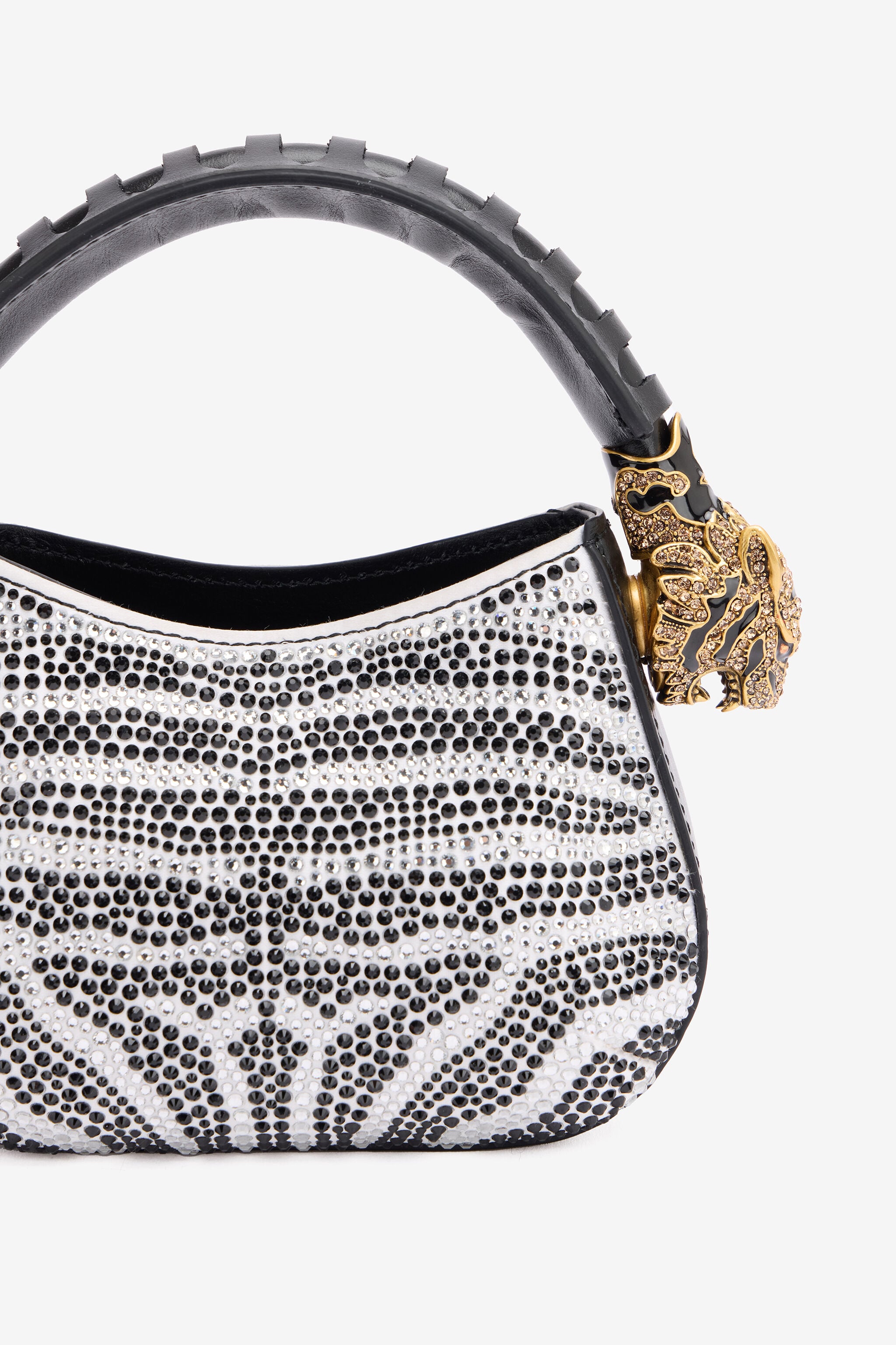 RC Mini Roar Bag With Rhinestoned Zebra Pattern RC Mini Roar Bag With Rhinestoned Zebra Pattern Black/White TWB003-PZE07