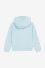 JU Sweat à capuche à logo brodé Bleu clair OJT975-ISA2J
