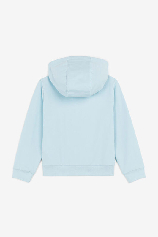 JU Sweat à capuche à logo brodé Bleu clair OJT975-ISA2J