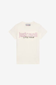 JC T-Shirt with Rhinestone Logo MARSHMALLOW XFT63F-JD005