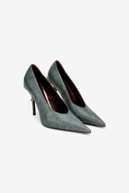 RC Pumps Serpentine in Leather with Jaguar Print JAGUAR SKIN PRINT WKS009-PZC30